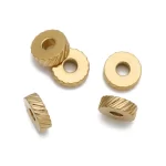 30pcs/lot 6mm Stainless Steel Texture Flat Beads Spacer Beads for Bracelets Necklace DIY Jewelry Making Round Charm Accessories - AliExpress 36