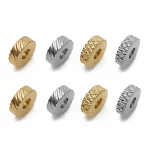 30pcs/lot 6mm Stainless Steel Texture Flat Beads Spacer Beads for Bracelets Necklace DIY Jewelry Making Round Charm Accessories - AliExpress 36